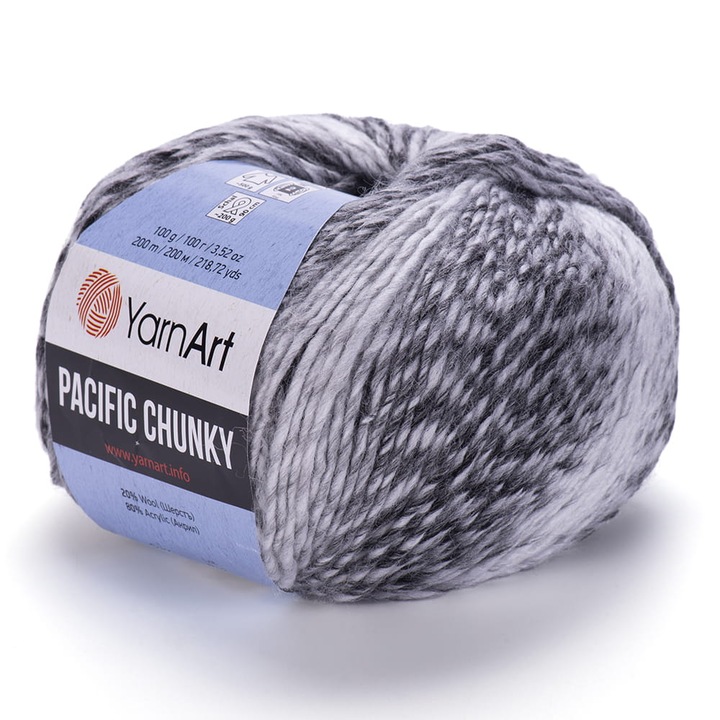 Garn YarnArt Pacific Chunky Ombre, 100g, 200m, 20% lana, 80% acril, multicolor