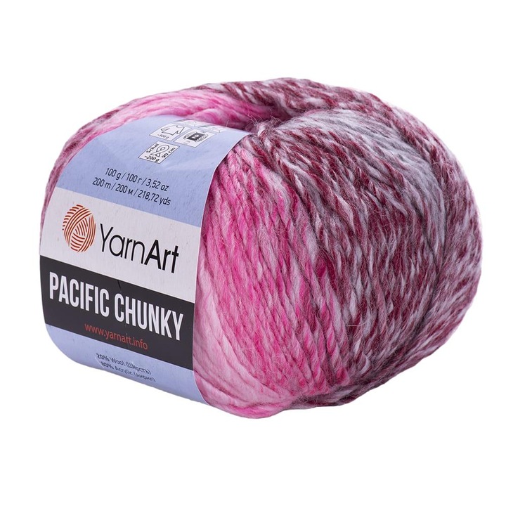 Fir textil Pacific Chunky Ombre, YarnArt, Acril, 100 g, 200 m, Multicolor