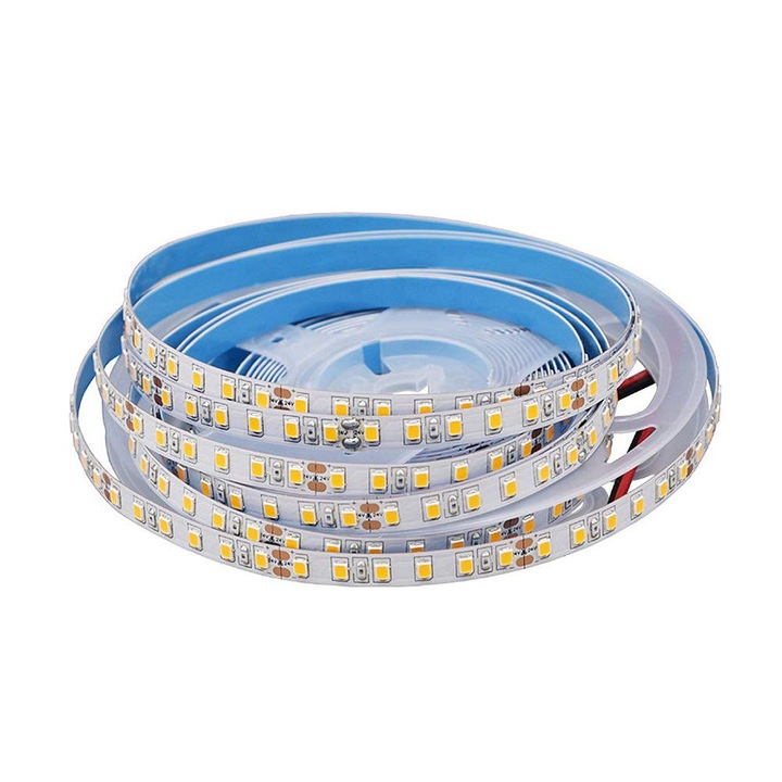 LED декоративна лента 5м, 600 LED, топло бяла, 12V, IP20