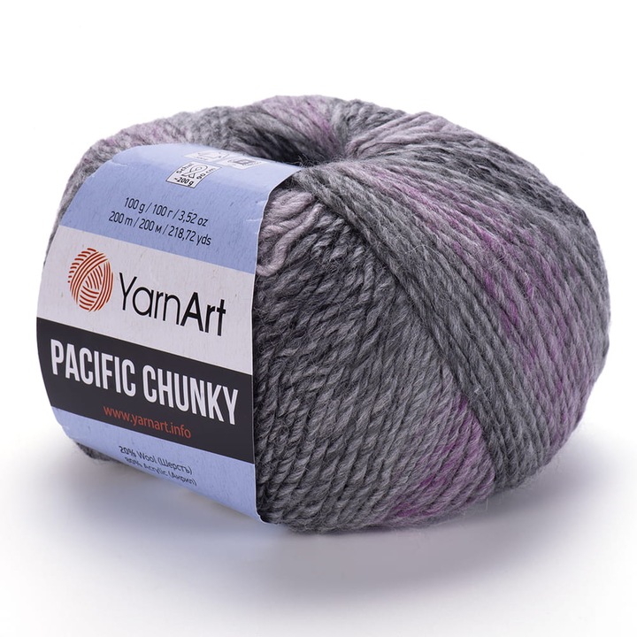 Fir YarnArt Pacific Chunky Ombre, multicolor, 100g, 200m, 20% lana, 80% acril