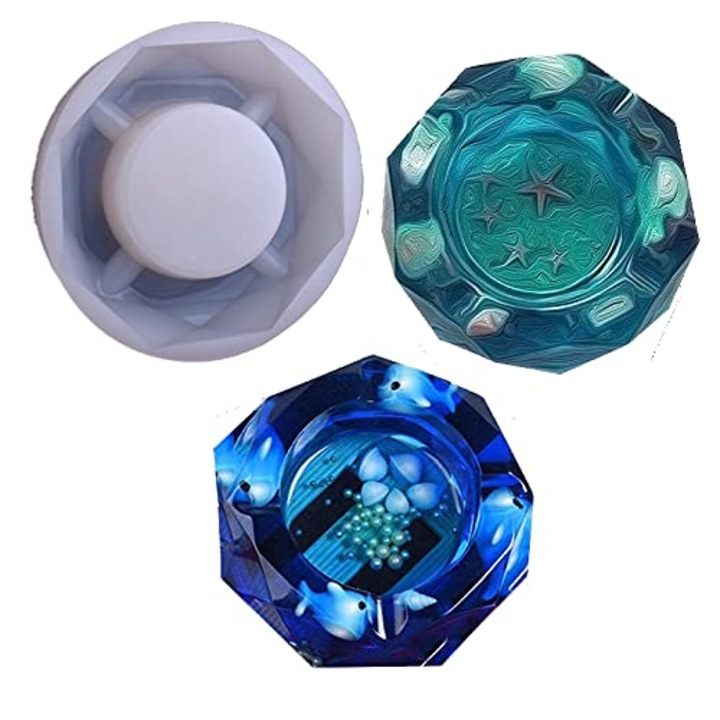 Matrita pentru lumanari, import, silicon, forma diamant, 12x12x2.5cm