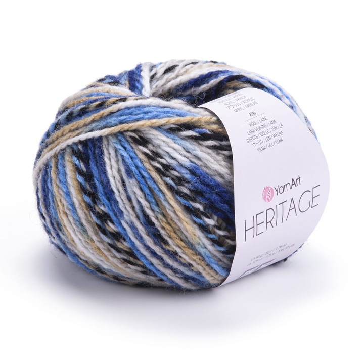 Garn YarnArt Heritage, 50g, 125m, 25% lana, 75% acril, culoare 332