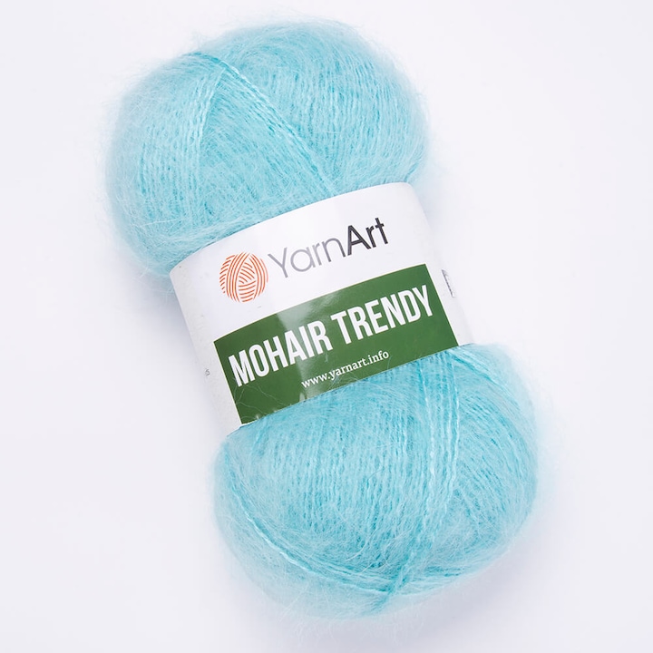 Garn Mohair YarnArt Trandy, 50% mohair, 50% acril, 100g, 220m, culoare 142