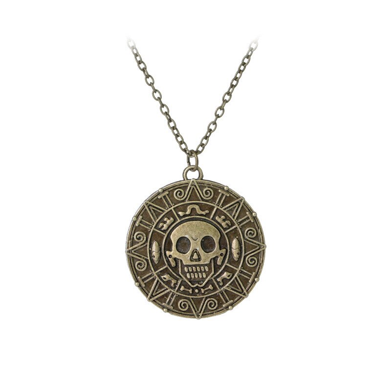 Medalion Lantisor Colier Piratii Din Caraibe - Jack Sparrow - Aztec