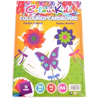 Carton Colour Kids A4 160gr, 24 coli , 12 culori