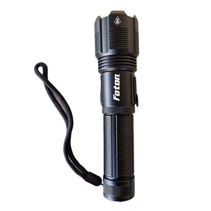 Foton Super 0433 USB-C акумулаторен фенер с увеличение, LED 10W, алуминиев корпус