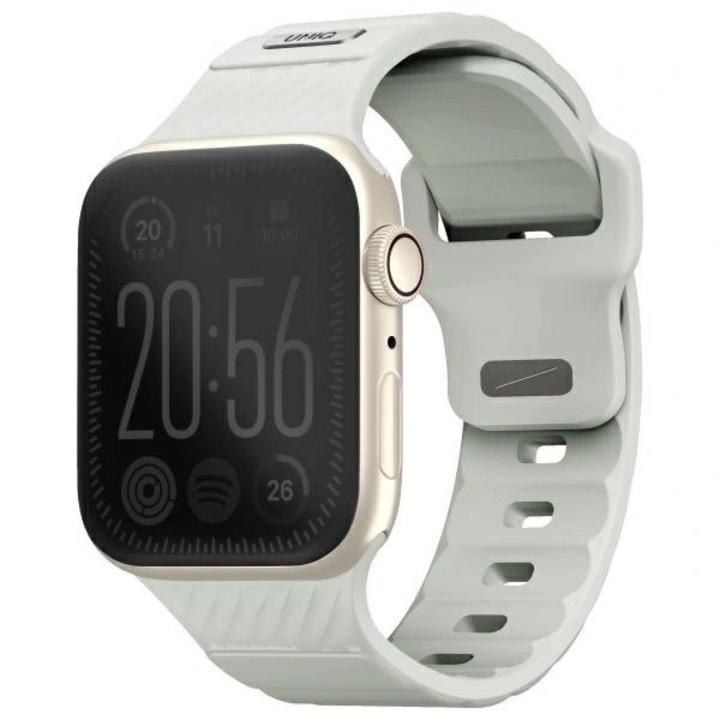 Спортна гривна Uniq Stride, съвместима с Apple Watch, гума, FKM, регулируема, светеща в тъмното, 40x41x42 mm