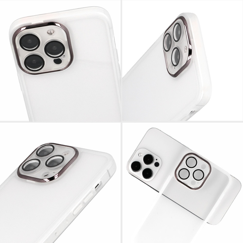Husa pentru Samsung Galaxy A05, Premium Antishock Protective Lens Case, Antisoc, Protectie Camere, Frosted White