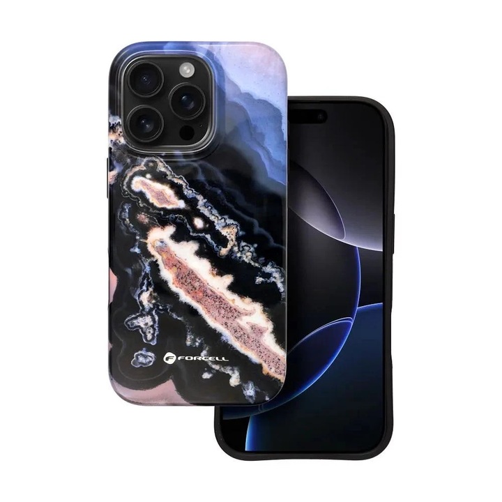 Forcell F-Protect Mirage tok iPhone 16 Pro készülékhez, MagSafe-kompatibilis, katonai szabvány szerinti ütésvédelemmel, Gold Island