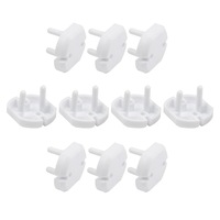 Set de Protectii pentru Prize MONDESA®, Standard EU, 10 Piese, pentru Siguranta Copiilor, Material ABS, Alb