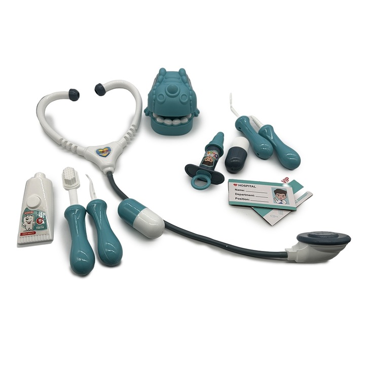 Set de dentist, MyDoctor Playset, 13 accesorii, +3 ani, Vision XXI