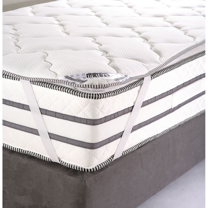 Topper saltele Beauty Home, 110x200cm, 3,5cm grosime, alb