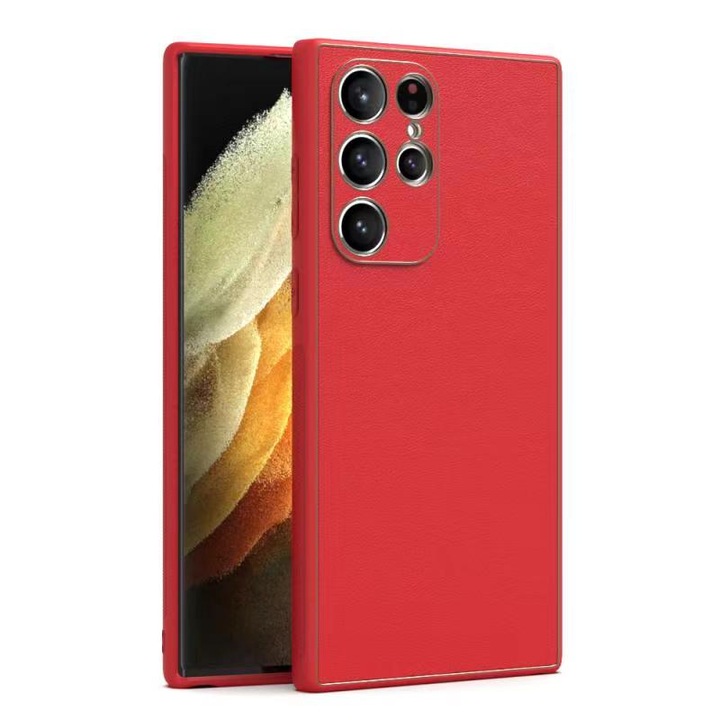 Калъф Yolo за Motorola Moto G72, Еко кожа, TPU ръб, Червен