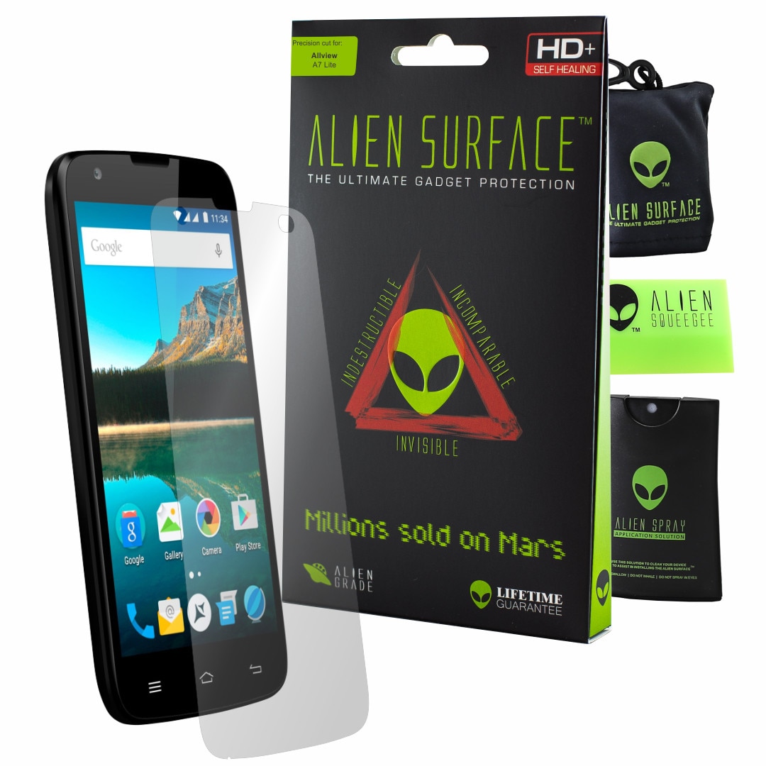 Folie Alien Surface HD, Allview A7 Lite, protectie ecran + Alien Fiber cadou