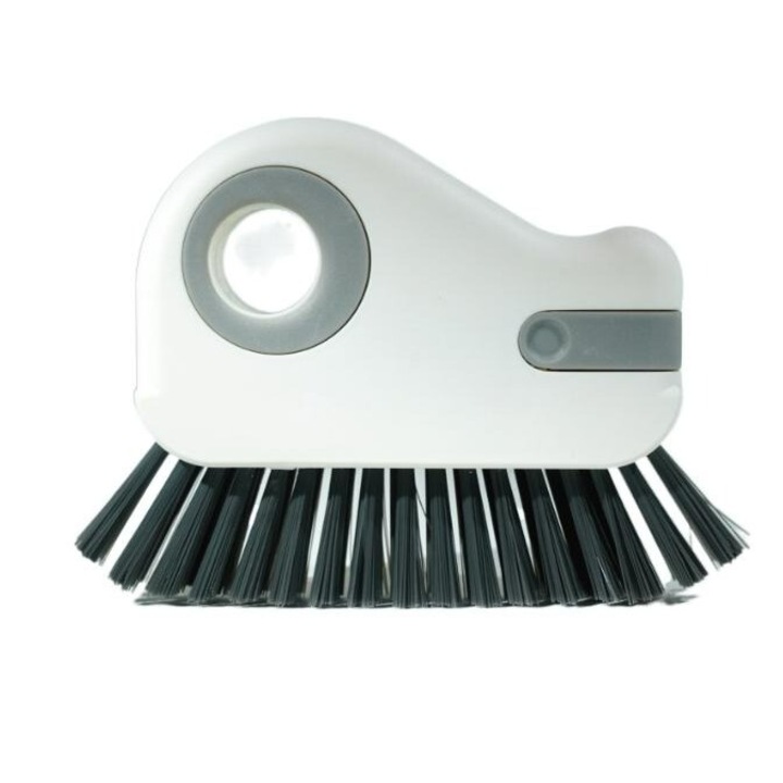 Perie de curatare pentru ferestre 2 in 1 bucata - Instrument de curatare manuala cu peri duri, potrivit pentru sine glisante, pervazuri si etansari - Perie manuala din plastic durabila