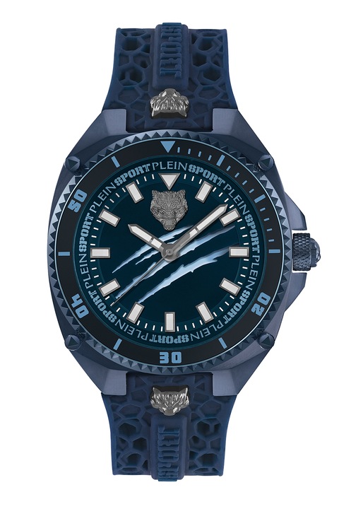 Plein Sport, Ceas rotund din otel inoxidabil, Bleumarin