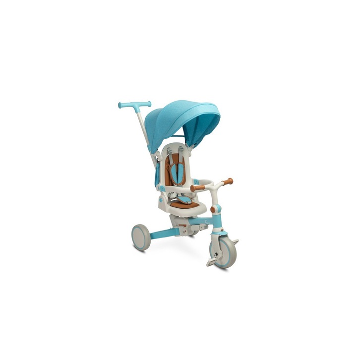 Триколка Toyz Faro, с дръжка за управление, разтегателен сенник, синя, 102x48 см