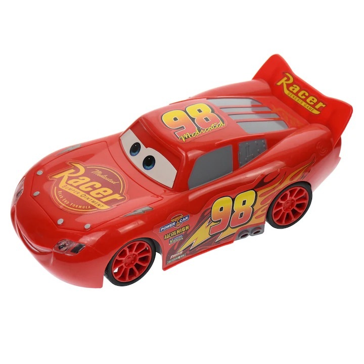 Masina cu telecomanda de jucarie, Fulger McQueen, CARS, rosie