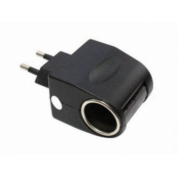 Adaptor Incarcator Auto, Model Bigshot, 220V->12V, 500 mAh, Negru Adaptor Incarcator Auto, Model Bigshot, 220V->12V, 500 mAh, Negru