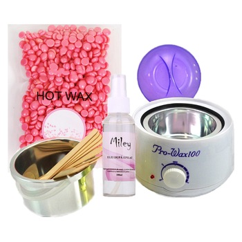 Kit Epilare Nr.33 cu Ceara Granule - Wax TITANIO ROSA 100 gr evo Kit Epilare Nr.33 cu Ceara Granule - Wax TITANIO ROSA 100 gr evo