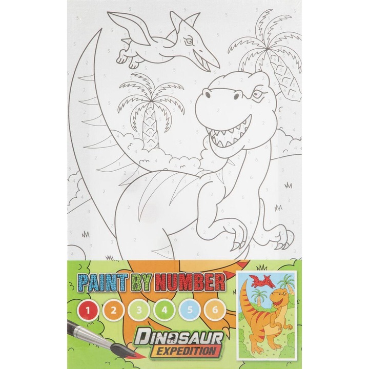 Grafix, Festő készlet, számok szerint - Dinoszaurusz