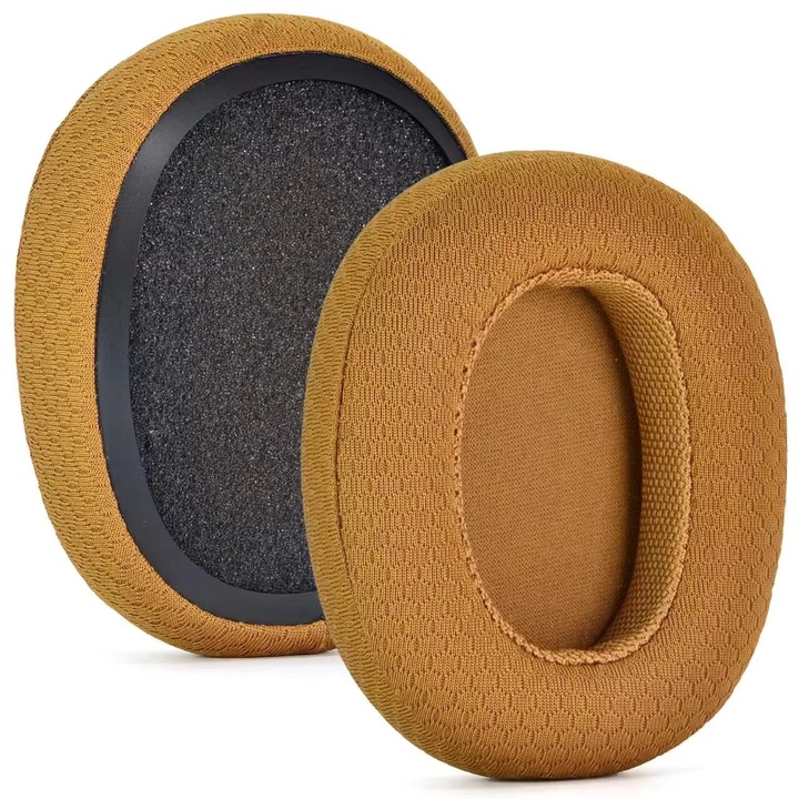 Комплект от 2 MTP гъби за Skullcandy Crusher 3.0 / 2.0 / 360 / EVO / ANC, Hesh 3, Venue Wireless Over-Ear слушалки - Memory foam, Khaki, Mesh