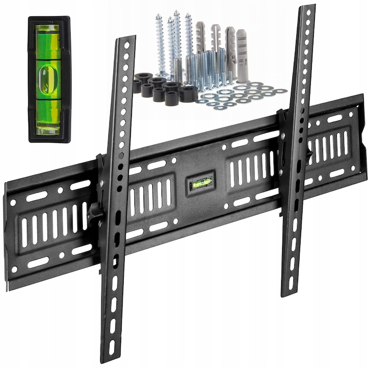 Suport TV de Perete KingMount, Diagonala 32”- 86”, Max 55kg, Vesa 600x400, Negru