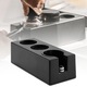 Tamper cafea, Wacorresi, baza tamper, suport tamper, tamper, suport pentru manerul espresso, stabila si antiderapanta, compatibil cu portafiltre 51/58mm, sloturi multifunctionale, tamper/presa de cafea profesionala, capacitate mare, plastic ABS, Negru