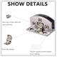 Set de 4 balamale pentru usi din sticla, Lhdfyqt, zinc, 3-7mm, argintii