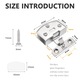 Set de 4 balamale pentru usi din sticla, Lhdfyqt, zinc, 3-7mm, argintii