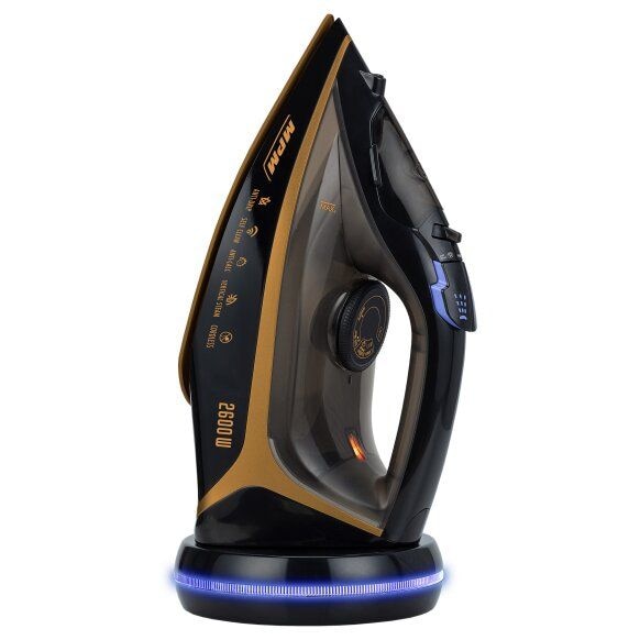 Fier de calcat fara fir - MPM MZE-26 - 2600 W, negru, talpa ceramica