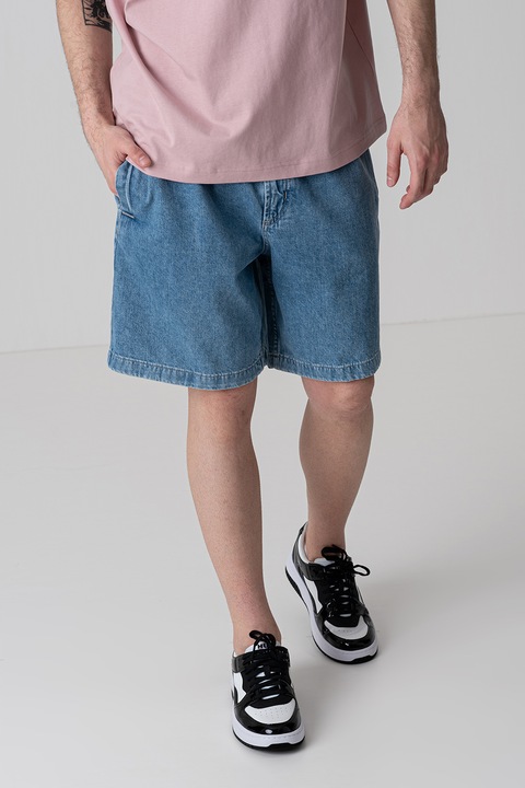BOSS, Bermude relaxed fit din denim Sandrew, Albastru pastel, 34