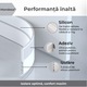 Profil Etansare Anti-Curent Premium pentru Usa, MONDESA®, Banda de Silicon cu Aderenta Puternica, Izolare Termica si Fonica, Instalare Rapida, 100cm, Alb