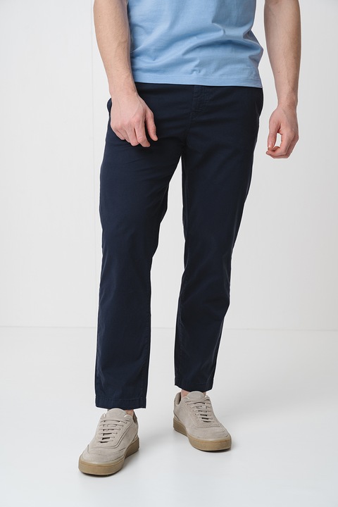 BOSS, Pantaloni chino conici, Albastru ultramarin