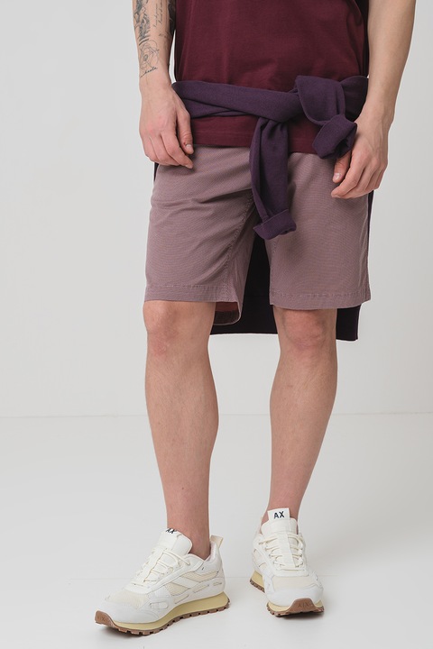 BOSS, Bermude chino cu model, Lila pal