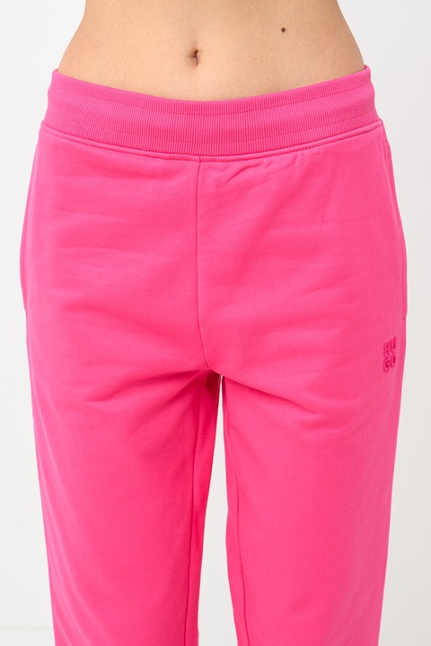 HUGO, Pantaloni de trening din bumbac Nelfinia, Roz inchis, L