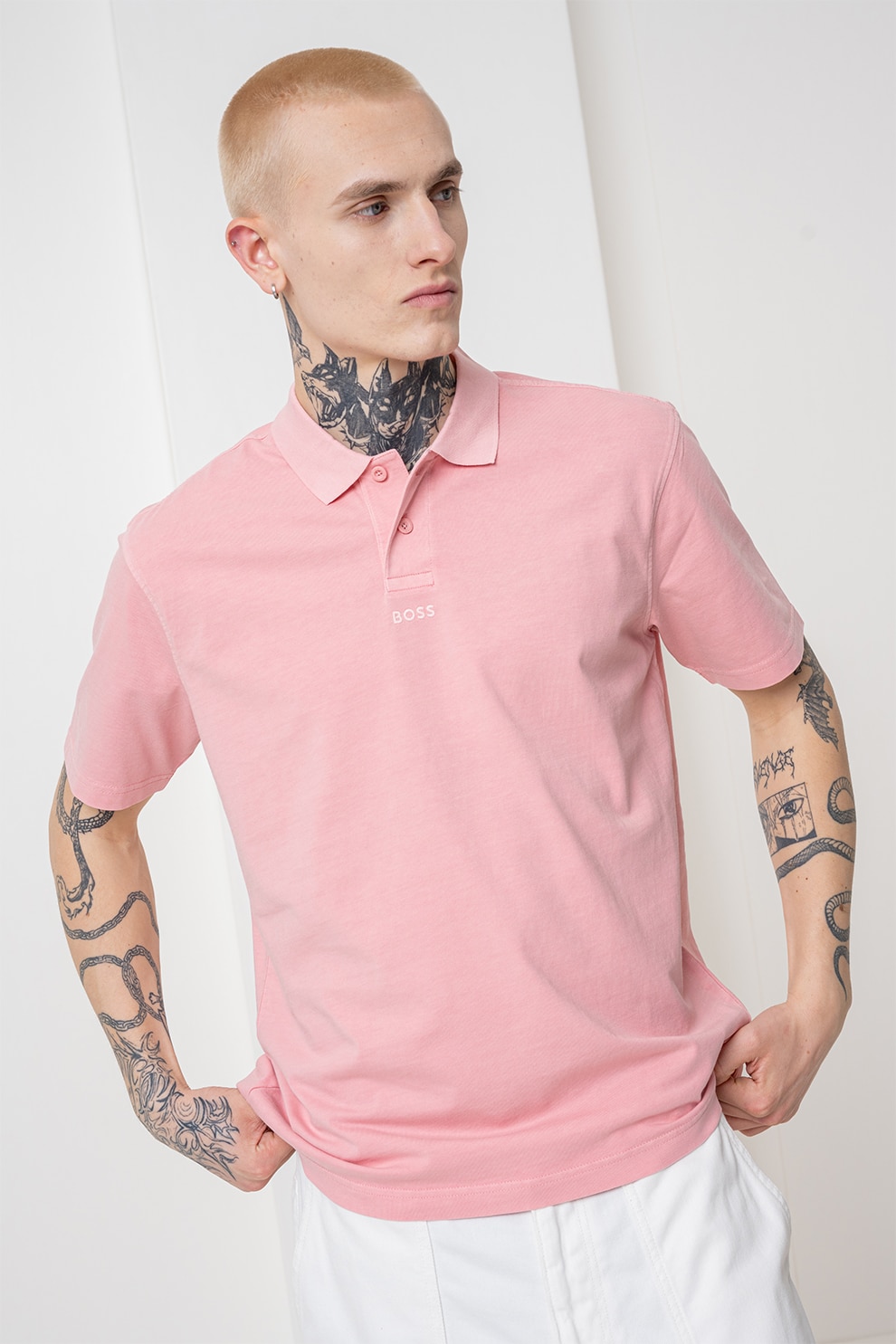 BOSS, Tricou polo relaxed fit, Roz, S