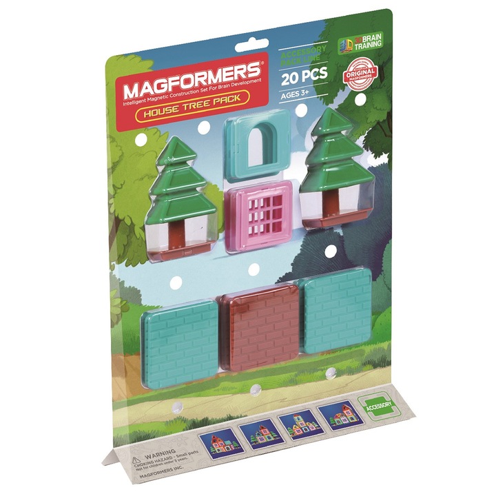 Комплект аксесоари MAGFORMERS, Къща в гората, 20 броя