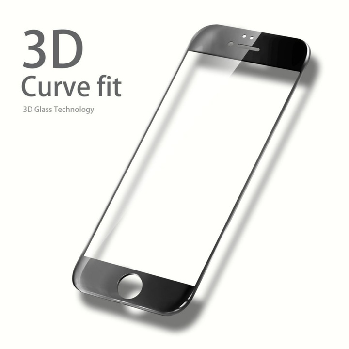 Стъклен 3D протектор Zik Iphone 6 Plus, Бял