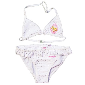 Costum de baie copii Princess alb, marime 4 ani Costum de baie copii Princess alb, marime 4 ani