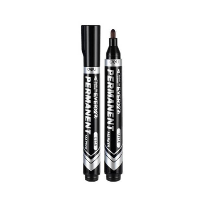 Marker permanent varf rotund 2,5mm Deli negru