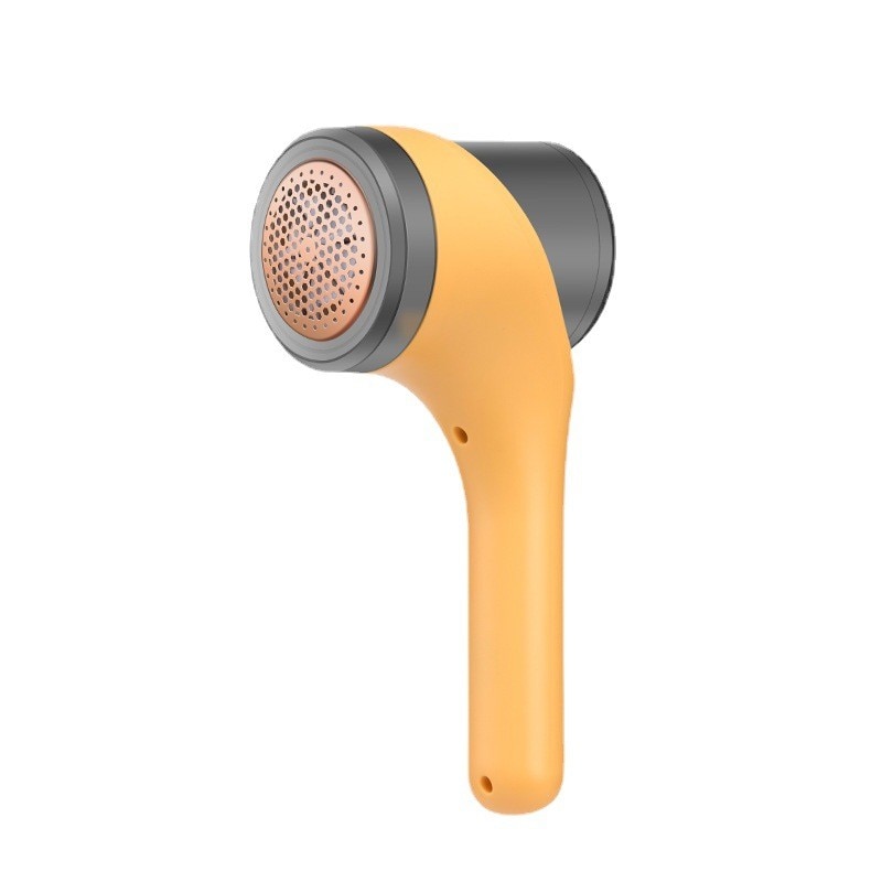 Aparat Scame si Par Haine, By Fitilomania, Electric, USB inclus, Periuta Curatare, pentru Diferite Tesaturi, 3 Trepte, 20.5 x 8.8 x 7 cm, Galben