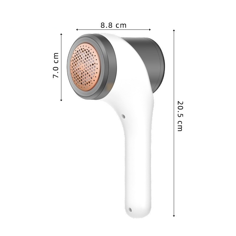 Aparat Scame si Par Haine, By Fitilomania, Electric, USB inclus, Periuta Curatare, pentru Diferite Tesaturi, 3 Trepte, 20.5 x 8.8 x 7 cm, Alb