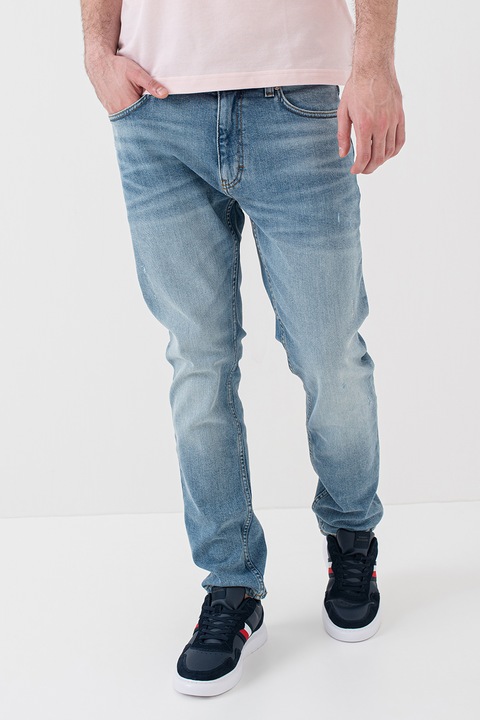 HUGO, Slim fit farmernadrág, Púderkék, W36-L32