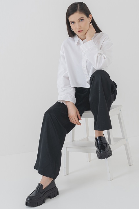 HUGO, Camasa crop Erisa, Alb