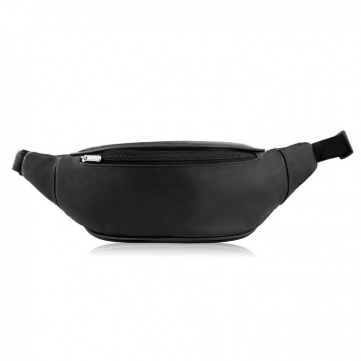 Borseta barbati Abruzzo, model ABR-51, din piele naturala, negru