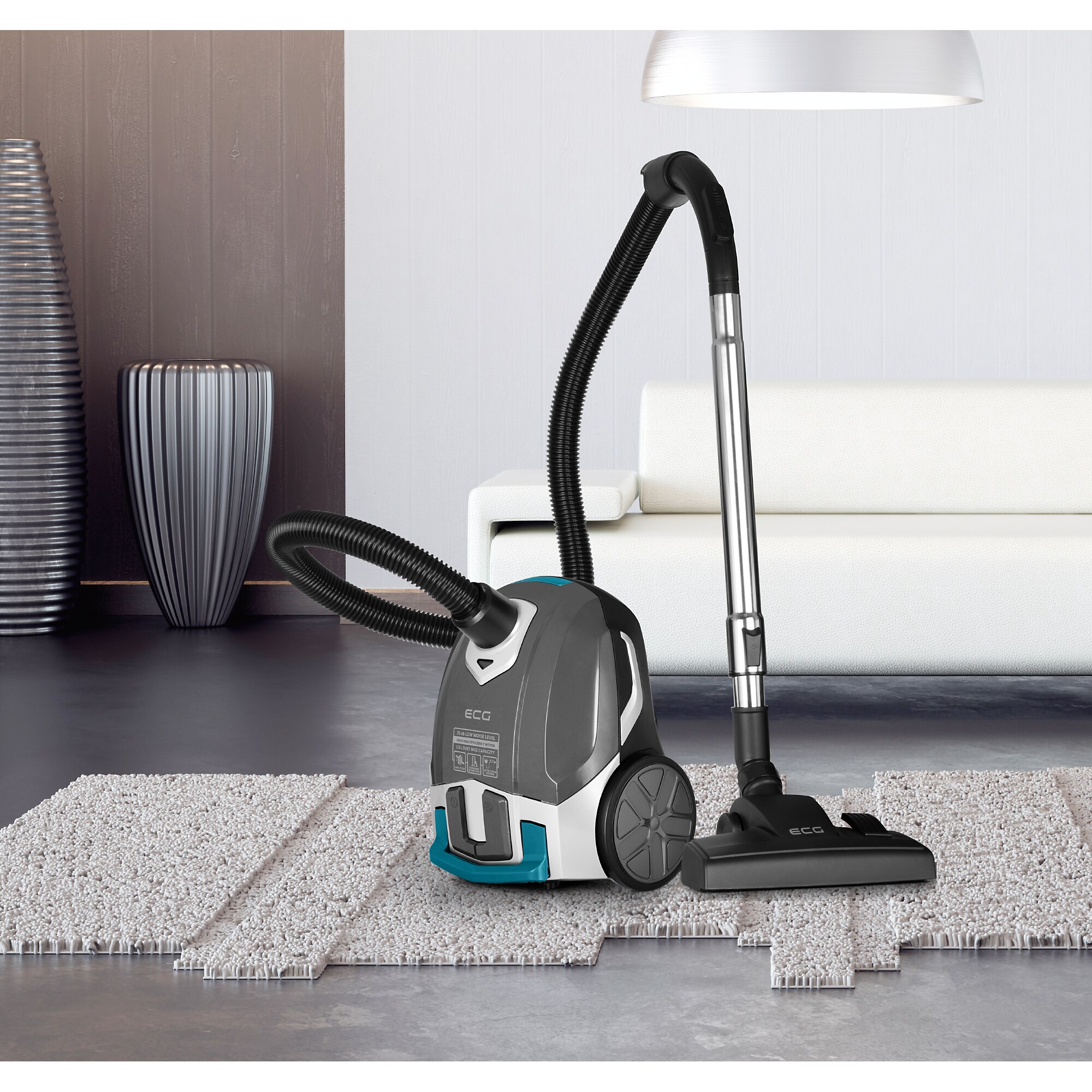 Aspirator VP S1050 Charles, 700 W, sac textil, filtru HEPA, roti cauciucate