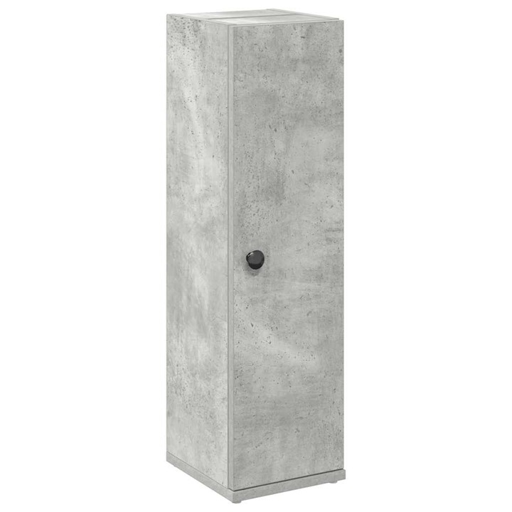Dulap de baie cu suport role vidaXL, gri beton, 20,5x22x72 cm, 6.4 Kg