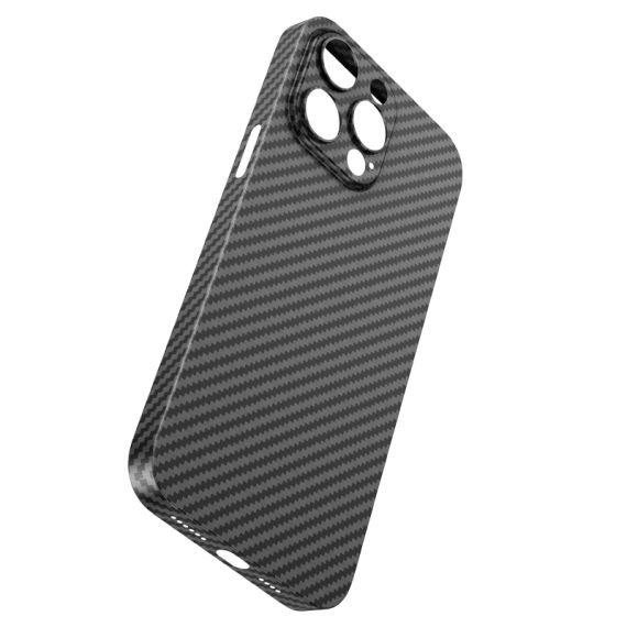 Husa Premium Hoco Carbon pentru iPhone 14 Pro, UltraThin compatibila cu incarcarea MagSafe, Kevlar Design, Negru