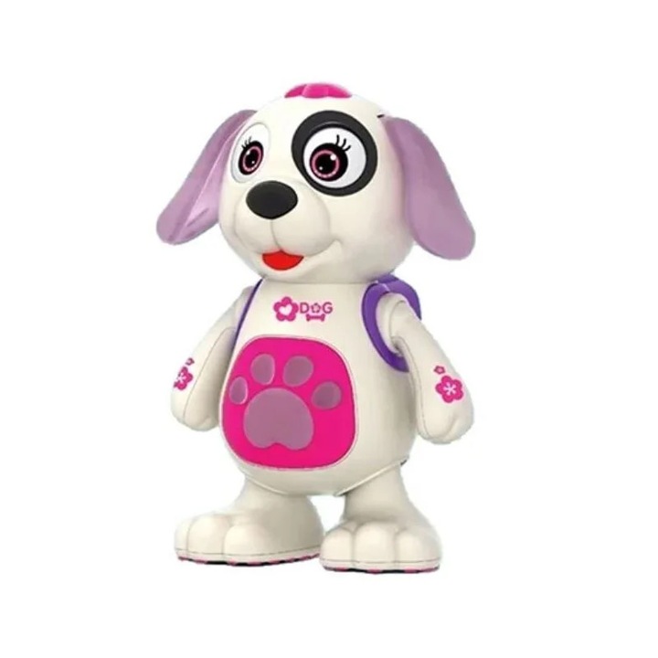 Jucarie interactiva, Catelus dansator, cu muzica si joc de lumini, Joynix